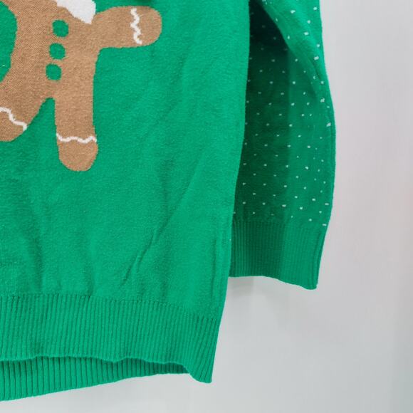 Well Worn Oh Snap Christmas Ugly Sweater Green Holiday Cotton - Picture 7 of 14